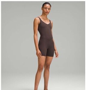 Lululemon Align Bodysuit Shorts 6" Espresso One PieceSize 8